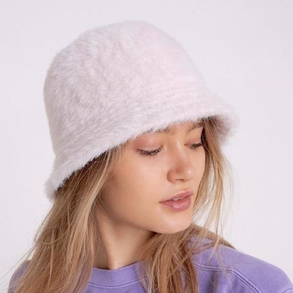 Urban Outfitters Accessories - iets frans... Pink Fluffy Bucket Hat